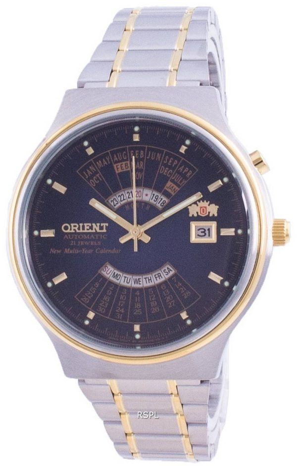 Orient Wide Multi-Year Calendar Blue Dial Automatic FEU00000D Men's Watch