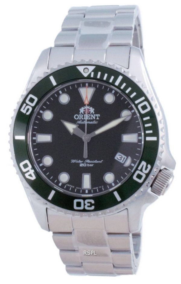 Orient Green Dial Stainless Steel Automatic Diver's RA-AC0K02E00C 200M Men's Watch